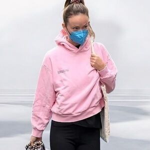 PANGAIA 365 Hoodie Women’s Size Small Pink Organic Cotton Pullover Sweatshirt